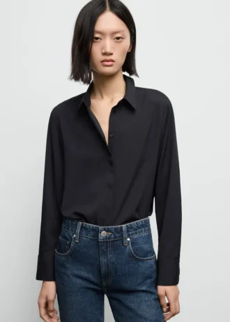Blouse fluide à manches longues