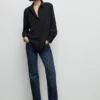 Blouse fluide à manches longues