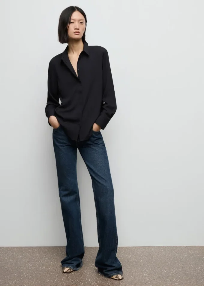 Blouse fluide à manches longues