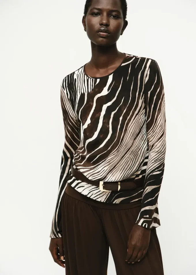 Blouse imprimé zèbre