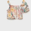 Blouse imprimée asymétrique