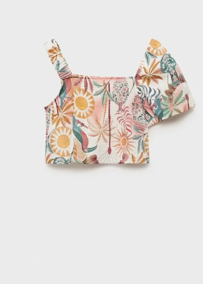 Blouse imprimée asymétrique