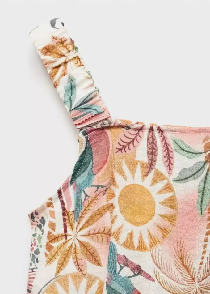 Blouse imprimée asymétrique