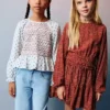 Blouse imprimée brodée