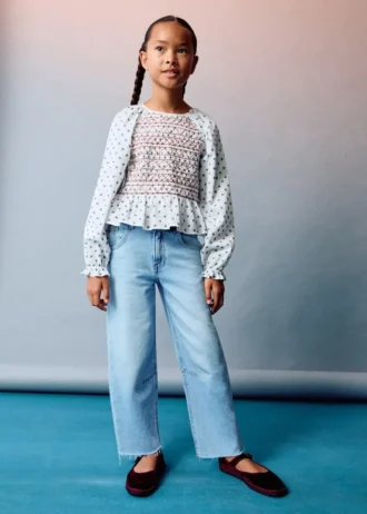 Blouse imprimée brodée