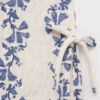 Blouse imprimée à nœud