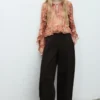 Blouse imprimée à volants