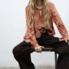 Blouse imprimée à volants