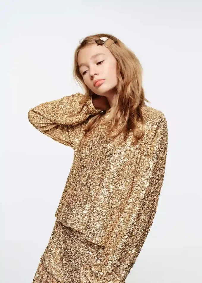 Blouse à paillettes