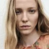 Blouse plissée à fleurs