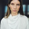 Blouse rayée avec foulard