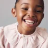Blouse rayée à col Claudine