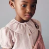 Blouse rayée à col Claudine