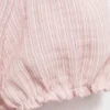 Blouse rayée à col Claudine