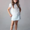 Blouse rayée froncée