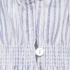 Blouse rayée froncée