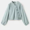 Blouse à volants en lurex Blouse à volants en lurex