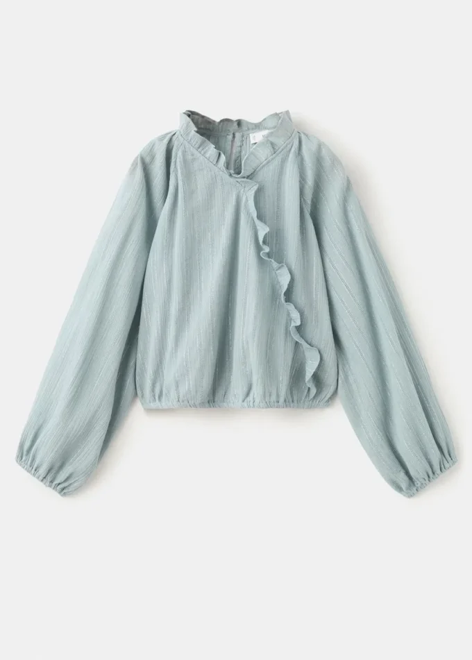 Blouse à volants en lurex Blouse à volants en lurex