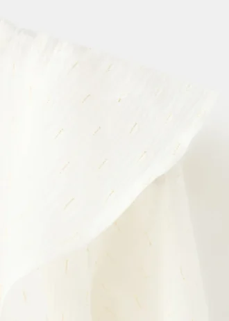 Blouse à volants en lurex