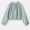 Blouse à volants en lurex Blouse à volants en lurex