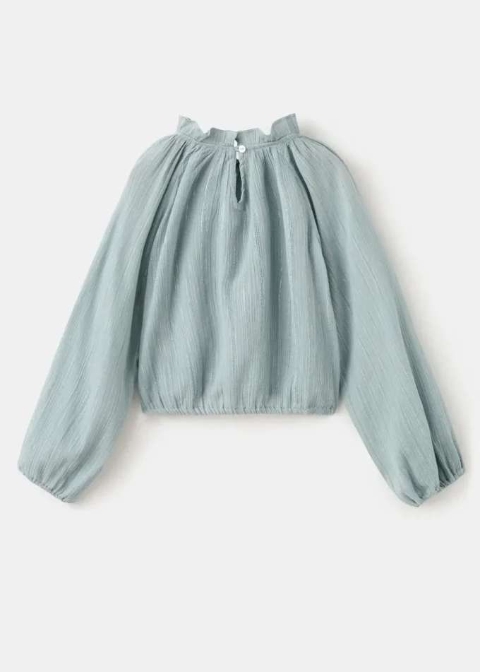 Blouse à volants en lurex Blouse à volants en lurex