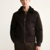 Blouson aviateur 100 % cuir suédé