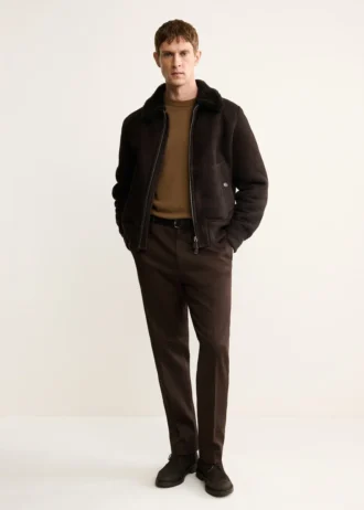 Blouson aviateur 100 % cuir suédé