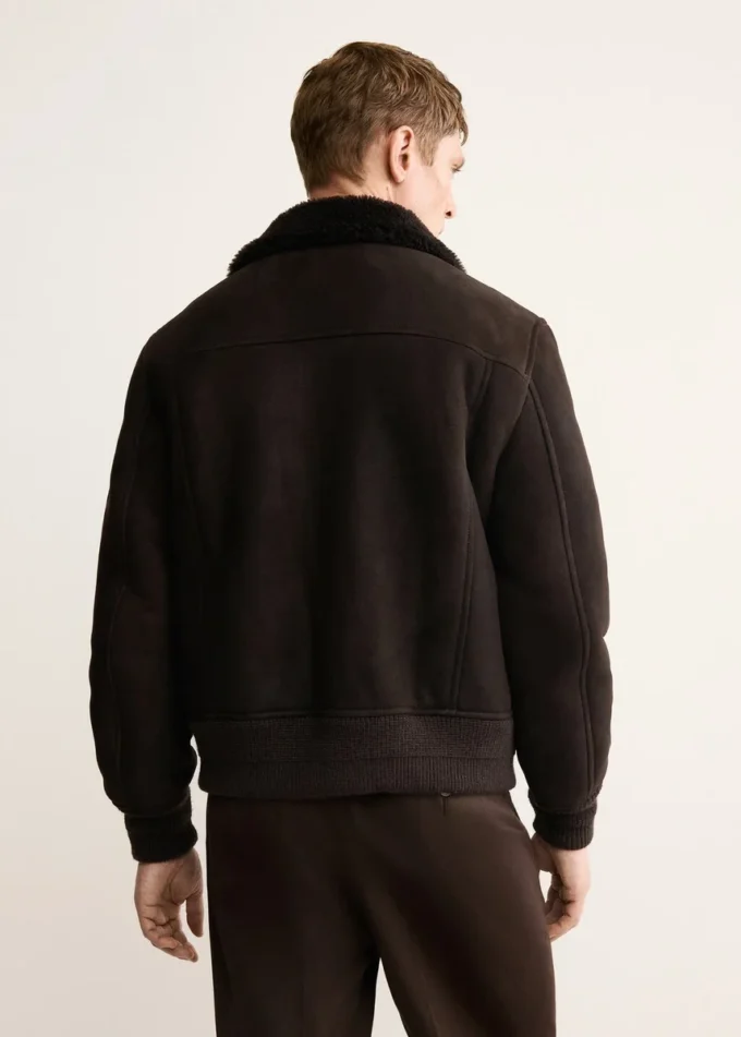 Blouson aviateur 100 % cuir suédé