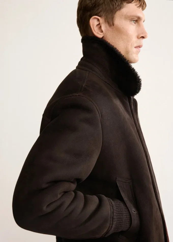 Blouson aviateur 100 % cuir suédé