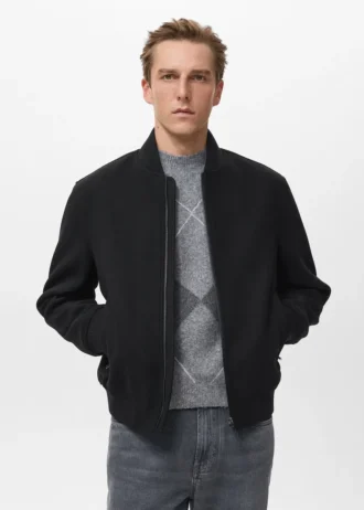 Blouson aviateur avec fermeture éclair