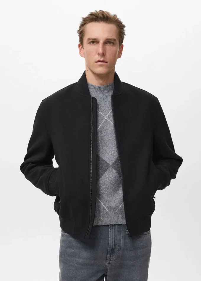 Blouson aviateur avec fermeture éclair