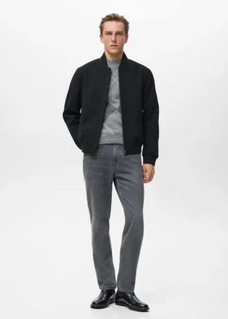 Blouson aviateur avec fermeture éclair