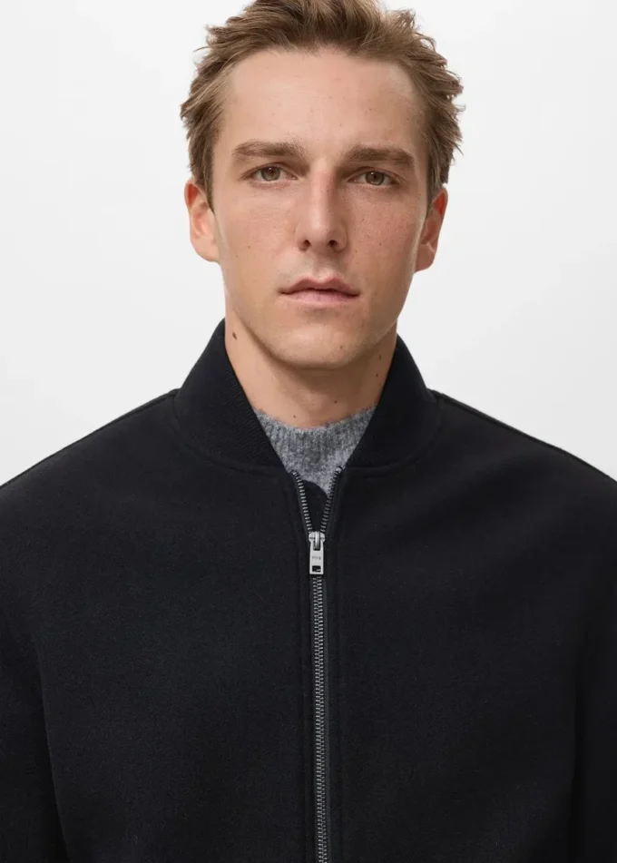 Blouson aviateur avec fermeture éclair