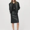 Blouson aviateur en cuir