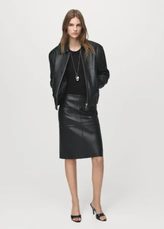 Blouson aviateur en cuir