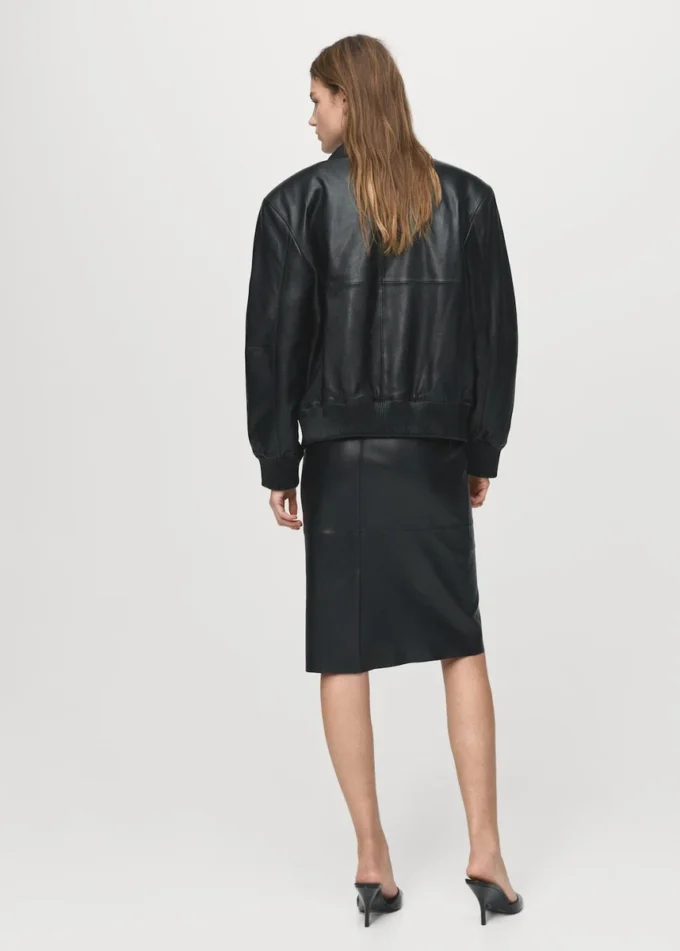 Blouson aviateur en cuir