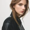 Blouson aviateur en cuir