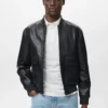 Blouson aviateur en simili cuir