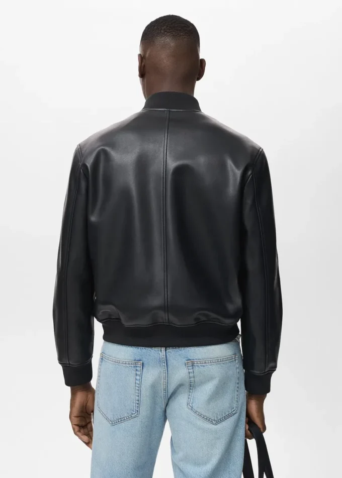 Blouson aviateur en simili cuir