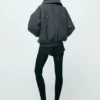 Blouson bomber à col cheminée
