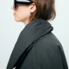 Blouson bomber à col cheminée