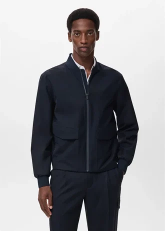 Blouson bomber compact et déperlant