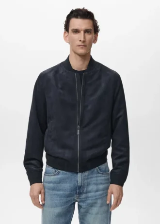 Blouson bomber effet suédé