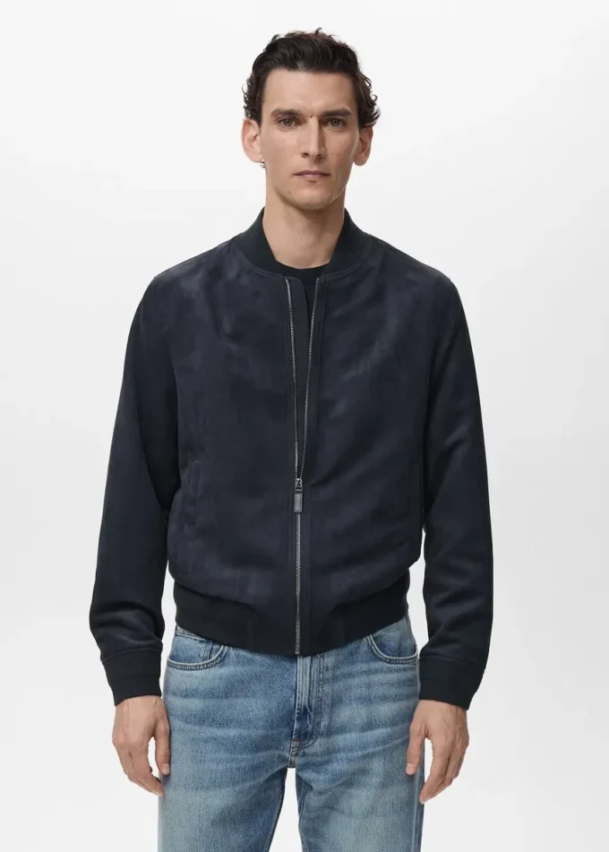 Blouson bomber effet suédé