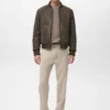 Blouson bomber effet suédé