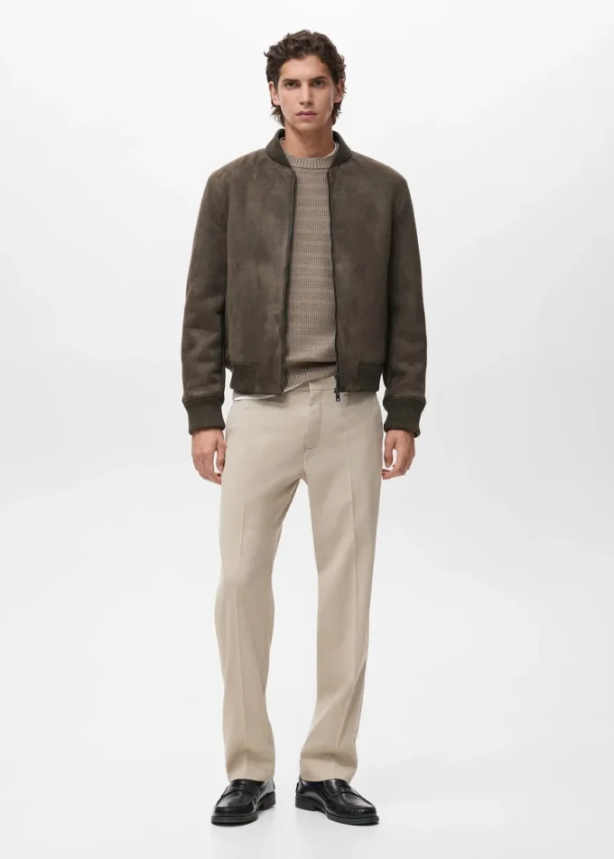 Blouson bomber effet suédé