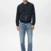 Blouson bomber effet suédé
