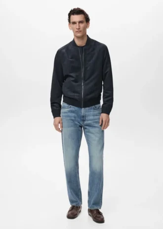 Blouson bomber effet suédé
