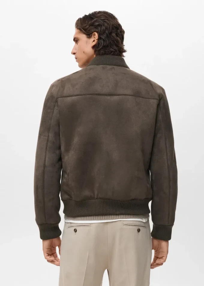 Blouson bomber effet suédé