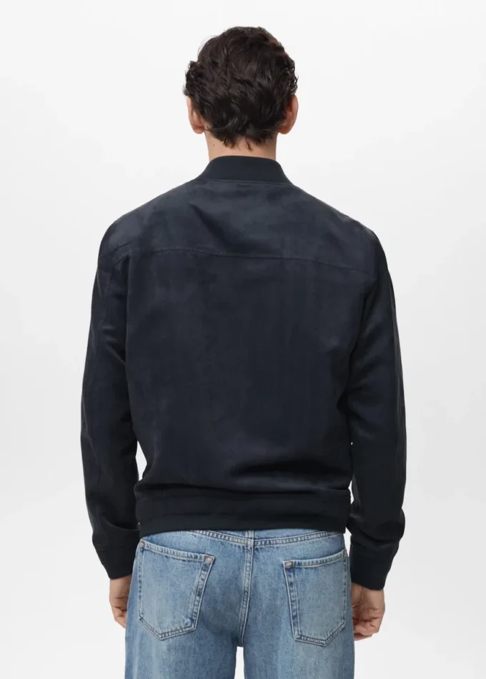 Blouson bomber effet suédé